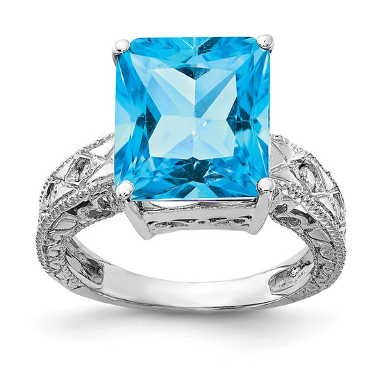Emerald Cut Gemstone & Diamond Rings