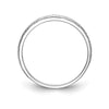 14k White Gold AA Quality .03 carat Diamond Trio Ladies Complete Wedding Band