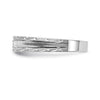 14k White Gold AA Quality .03 carat Diamond Trio Ladies Complete Wedding Band