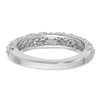 14k White Gold 3mm Filigree Wedding Band