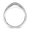 14k White Gold Mens Diamond and Onyx Ring Mounting