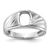 14k White Gold Mens Diamond and Onyx Ring Mounting