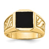 14k Men's Onyx Ring