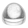 14k White Gold Men's Polished and Grooved (No Enamel) Masonic Ring