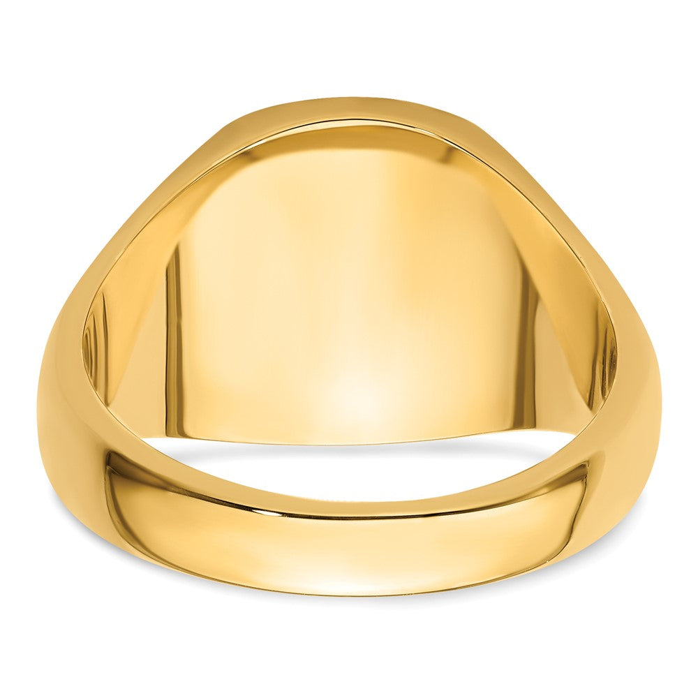 14k Men's Polished and Grooved (No Enamel) Masonic Ring