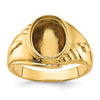 14k Men's Polished and Textured Masonic Ring Mounting