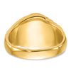 14k Men's Polished and Textured with Oval Onyx Masonic Ring