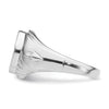 14k White Gold Men's Polished and Textured Masonic Ring Mounting