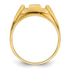 14k Men's Polished and Grooved Masonic Ring Mounting