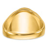 14k Men's Polished, Antiqued and Grooved with Oval Onyx Masonic Ring