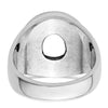 14k White Gold Men's Polished and Textured Masonic Ring Mounting