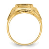 14k Men's Polished and Textured Masonic Ring Mounting