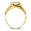 14k Men's Polished and Textured Masonic Ring Mounting