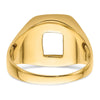 14k Men's Polished and Grooved Masonic Ring Mounting