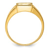 14k Men's Polished and Textured Masonic Ring Mounting