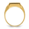 14k Men's Polished and Textured Masonic Ring Mounting