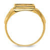 14k Men's Polished and Textured Masonic Ring Mounting