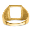 14k Men's Polished and Textured Masonic Ring Mounting
