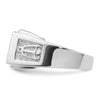 14k White Gold Men's Polished and Textured Masonic Ring Mounting