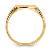 Gold Polished Antiqued Signet Ring