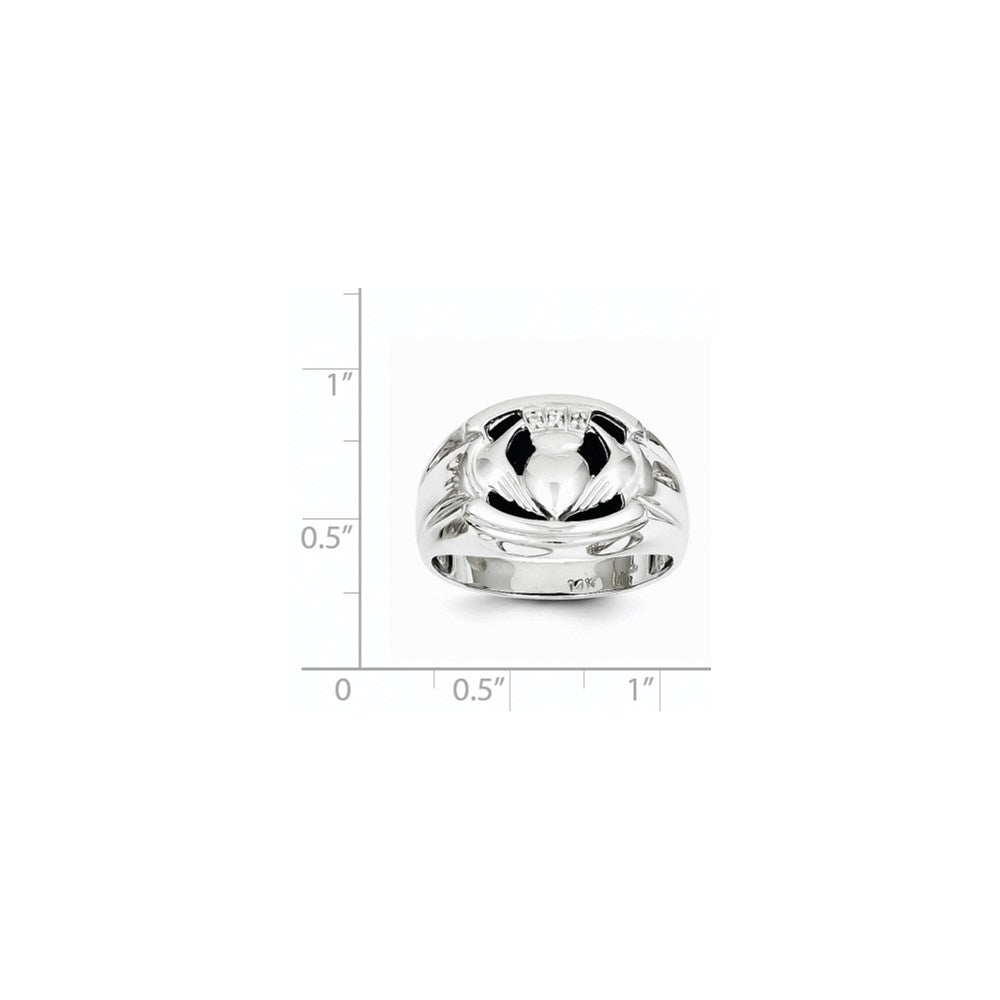 Men's Diamond & Onyx Claddagh Rings