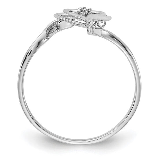 Gold Polished Diamond Heart Rings