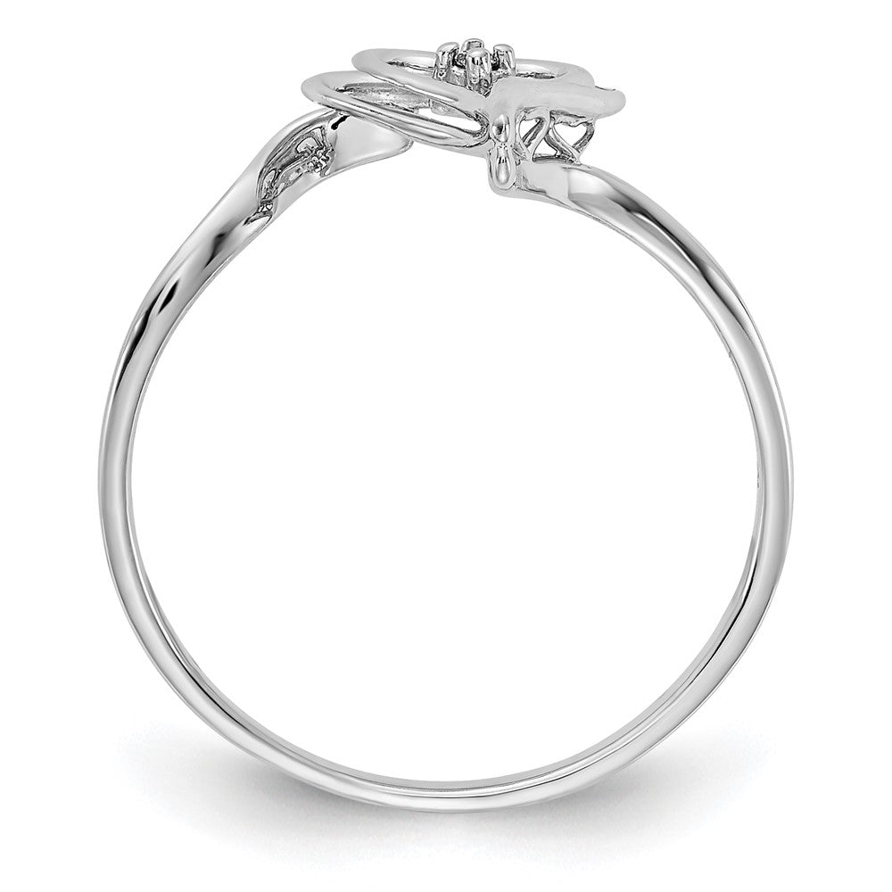 Gold Polished Diamond Heart Rings