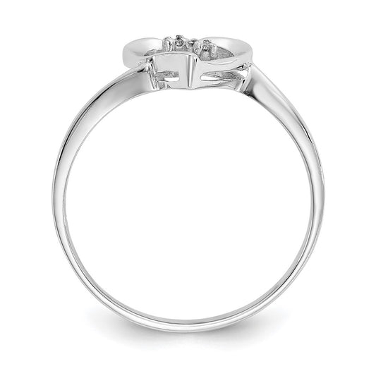 Gold Polished Diamond Heart Rings