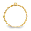 Gold Polished Diamond Heart Rings