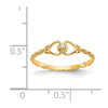 Gold Polished Diamond Heart Rings