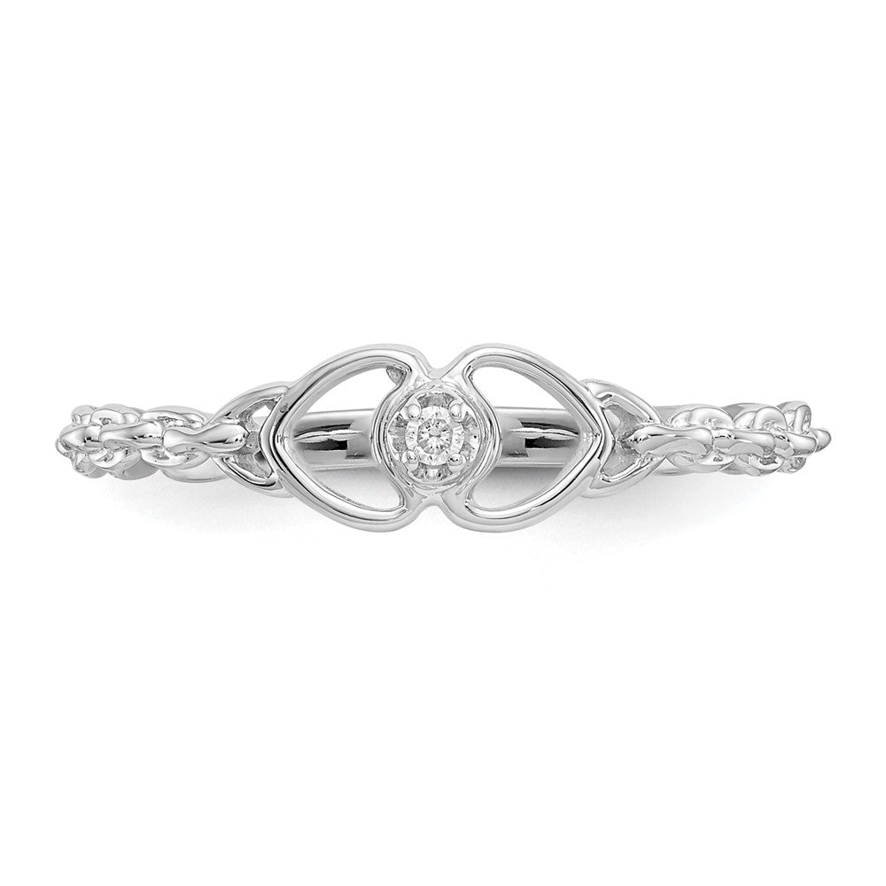 Gold Polished Diamond Heart Rings