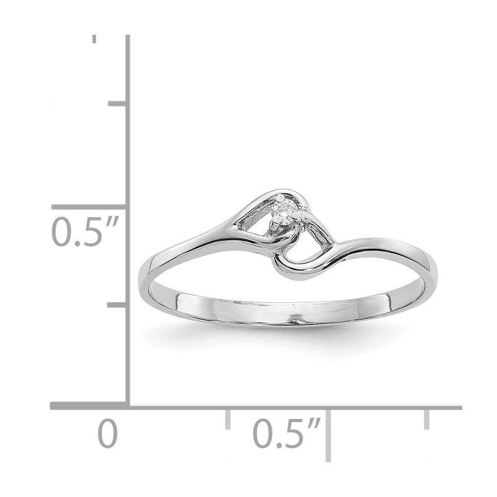 Gold Polished Diamond Heart Rings