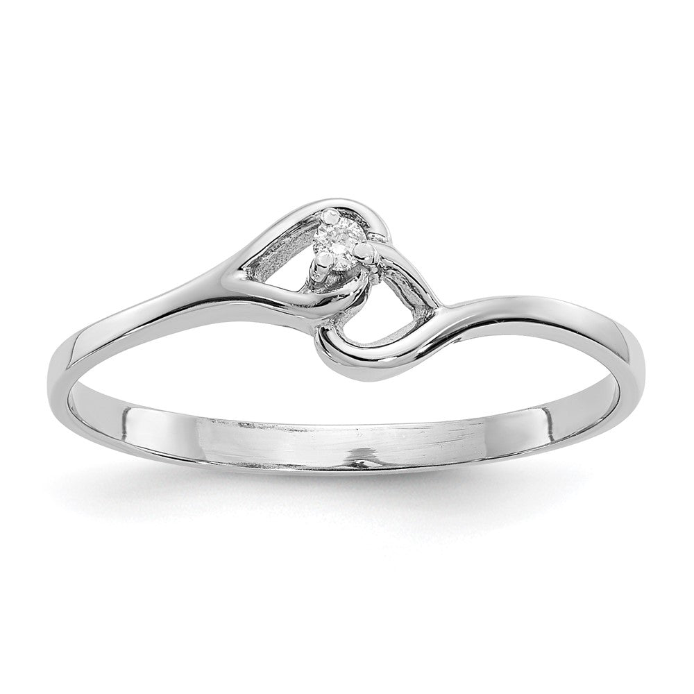 Gold Polished Diamond Heart Rings