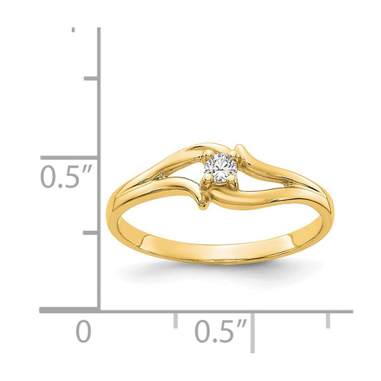 Gold Polished Diamond Ring