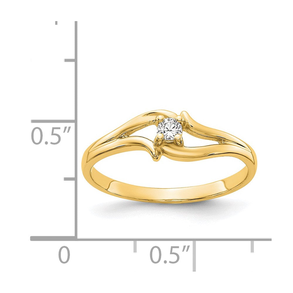 Gold Polished Diamond Ring