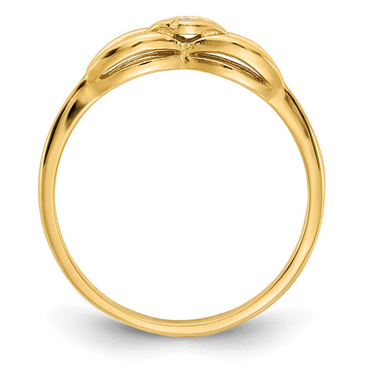 Gold Polished Diamond Ring