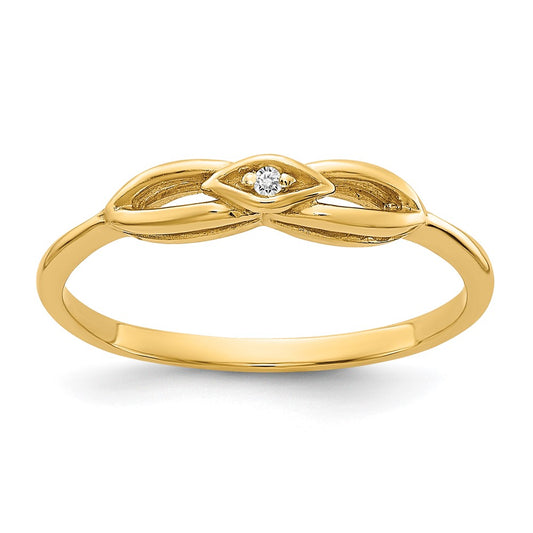 Gold Polished Diamond Ring