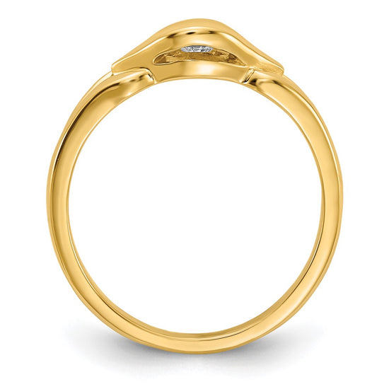 Gold Polished Diamond Ring