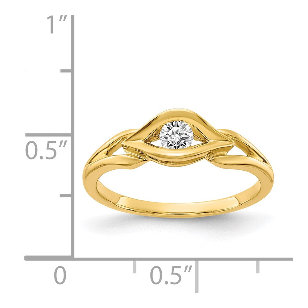 Gold Polished Diamond Ring