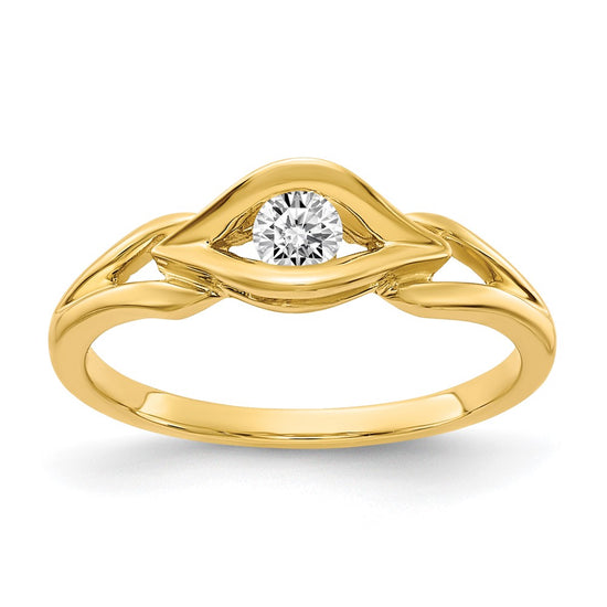 Gold Polished Diamond Ring
