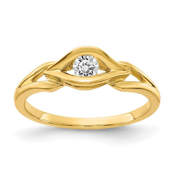 Gold Polished Diamond Ring