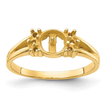 14k Diamond & 6mm Pearl Ring Mounting