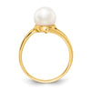 Gold Polished Freshwater Pearl Rings