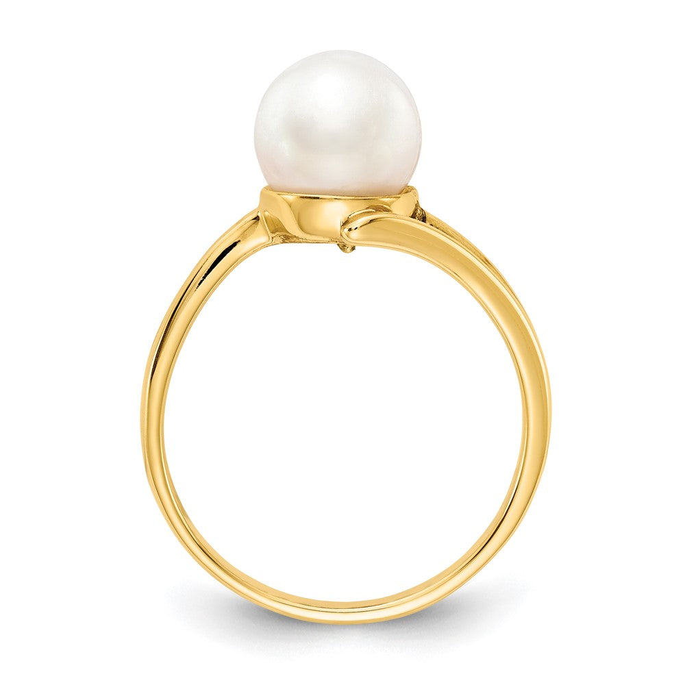 Gold Polished Freshwater Pearl Rings