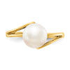 Gold Polished Freshwater Pearl Rings