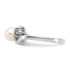 Gold Polished Freshwater Pearl and Diamond Rings