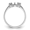 14k White Gold 6mm Pearl & Diamond Ring Mounting