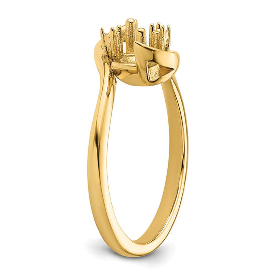 14k 6mm Pearl & Diamond Ring Mounting