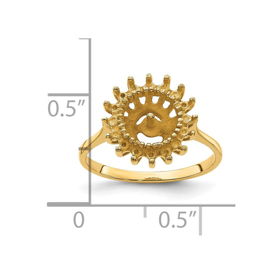 14k 7.5mm Pearl & Diamond Ring Mounting