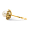Gold Freshwater Cultured Pearl and Diamond Rings